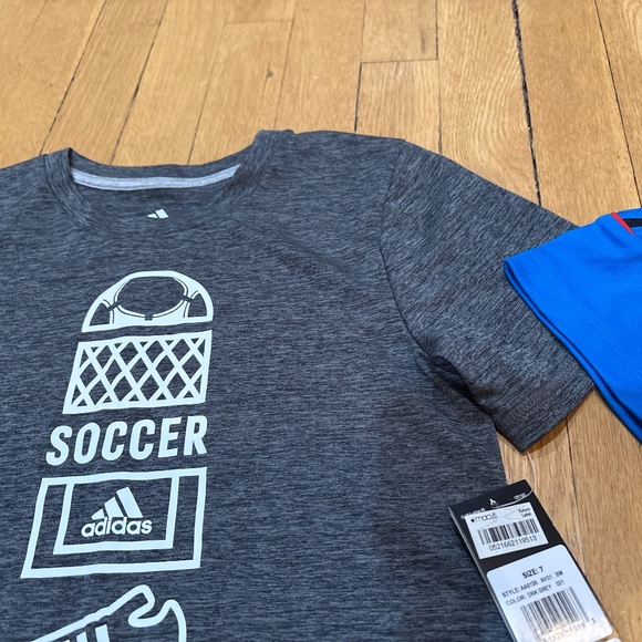 Adidas Boys Bundle Size 7 Shirts New With Tags - Picture 3 of 3